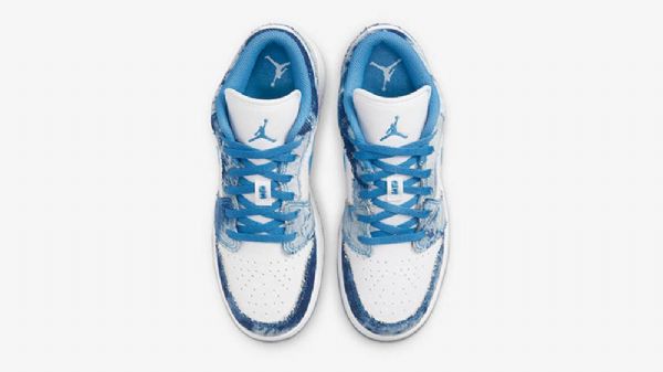 Dámské Seprané Boty Nike Air Jordan 1 Low Tops Gs Modré