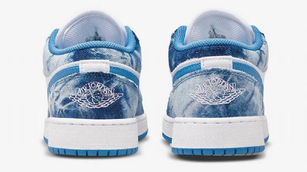 Dámské Seprané Boty Nike Air Jordan 1 Low Tops Gs Modré