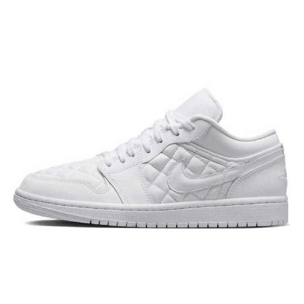 Dámské Trojité Polstrované Nízké Boty Nike Air Jordan 1 Bílé