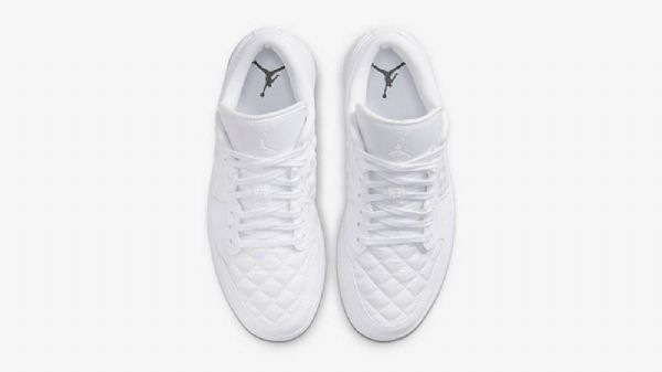 Dámské Trojité Polstrované Nízké Boty Nike Air Jordan 1 Bílé