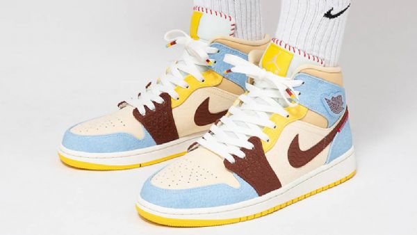 Dámské Vícebarevné Boty Nike Maison Chateau Jordan 1 Mid Tops Fearless