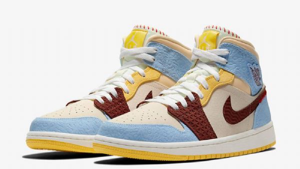 Dámské Vícebarevné Boty Nike Maison Chateau Jordan 1 Mid Tops Fearless