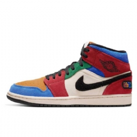 Dámské Vícebarevné Boty Nike Modrý The Great Jordan 1 Mid Tops Fearless