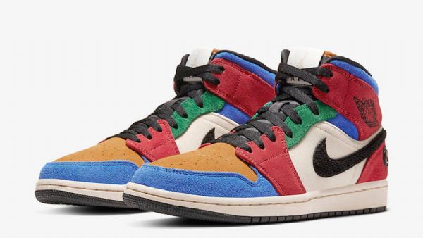 Dámské Vícebarevné Boty Nike Modrý The Great Jordan 1 Mid Tops Fearless