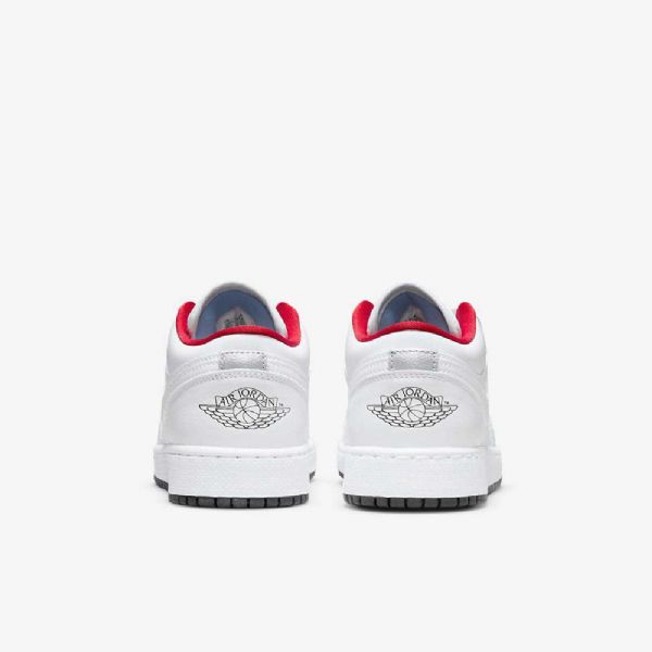 Dětské Nízké Boty Nike Air Jordan 1 Bílá Červená Modrá Černá