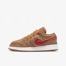 Dětské Nízké Boty Nike Air Jordan 1 Hnědá Růžová Červená Modrá