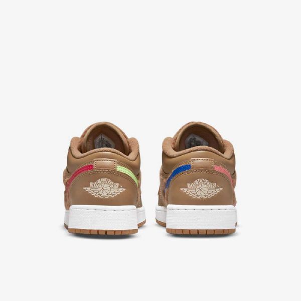 Dětské Nízké Boty Nike Air Jordan 1 Hnědá Růžová Červená Modrá