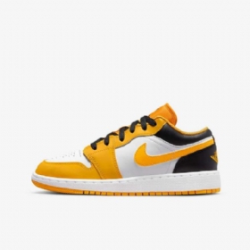 Dětské Nízké Boty Nike Air Jordan 1 Žlutá Bílá Černá