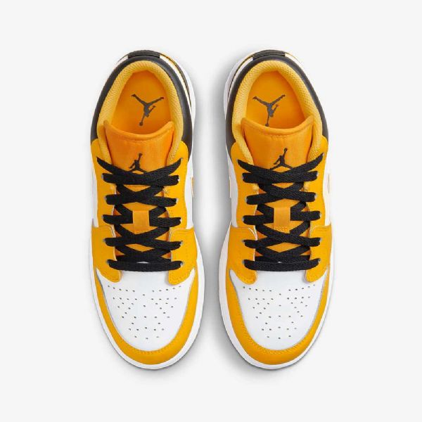Dětské Nízké Boty Nike Air Jordan 1 Žlutá Bílá Černá