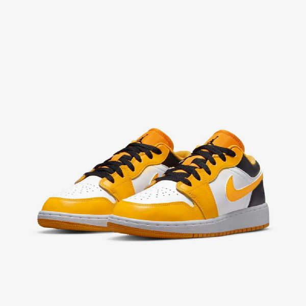 Dětské Nízké Boty Nike Air Jordan 1 Žlutá Bílá Černá