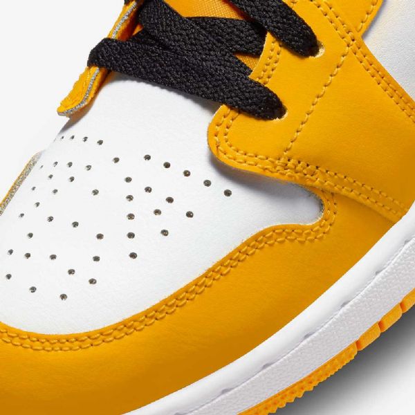 Dětské Nízké Boty Nike Air Jordan 1 Žlutá Bílá Černá