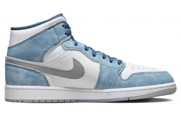 Francouzské Retro Basketbalové Boty Nike Air Jordan 1 Mid Tops Se Pro Muže Modré