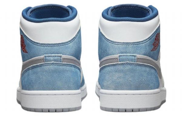 Francouzské Retro Basketbalové Boty Nike Air Jordan 1 Mid Tops Se Pro Muže Modré