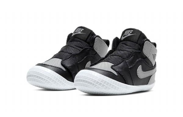 Nike Air Jordan 1 Crib Bootie Retro Basketbalové Boty Pro Děti Černá Šedá