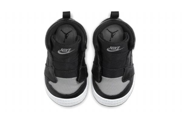 Nike Air Jordan 1 Crib Bootie Retro Basketbalové Boty Pro Děti Černá Šedá