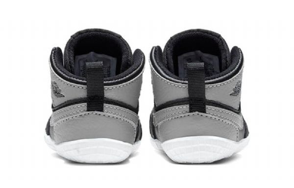 Nike Air Jordan 1 Crib Bootie Retro Basketbalové Boty Pro Děti Černá Šedá