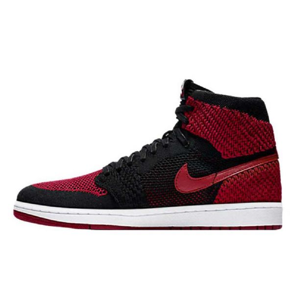 Nike Air Jordan 1 Flyknit Banned Boty Pro Muže Černo Červená