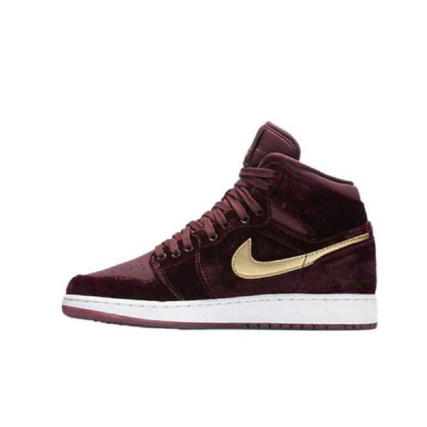 Nike Air Jordan 1 Gg Kaštanové Boty Pro Muže Vínové