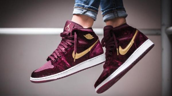 Nike Air Jordan 1 Gg Kaštanové Boty Pro Muže Vínové