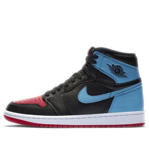 Nike Air Jordan 1 High Tops Og Retro Basketbalové Boty Pro Ženy Černá Modrá