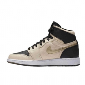 Nike Air Jordan 1 High Tops Pearl Boty Pro Muže Khaki Černé Bílé Zlato