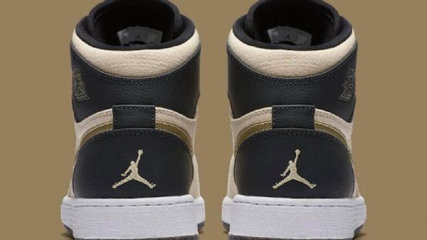 Nike Air Jordan 1 High Tops Pearl Boty Pro Muže Khaki Černé Bílé Zlato