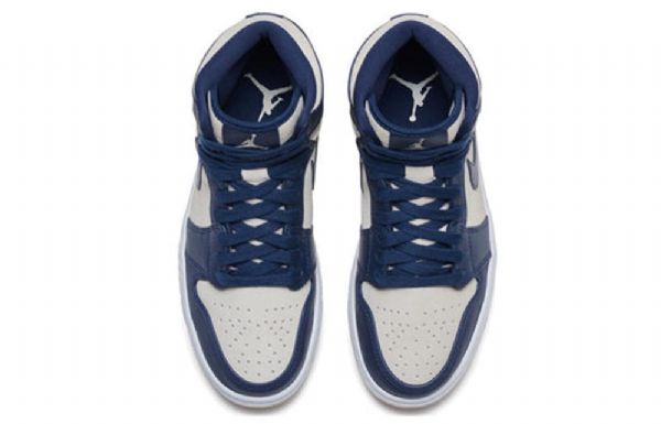 Nike Air Jordan 1 High Tops Retro Basketbalové Boty Pro Ženy Tmavě Modrá Whipped Cream