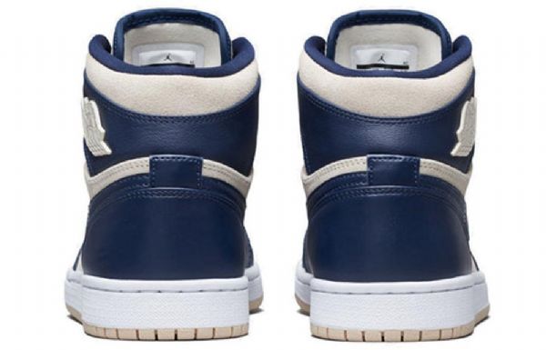 Nike Air Jordan 1 High Tops Retro Basketbalové Boty Pro Ženy Tmavě Modrá Whipped Cream