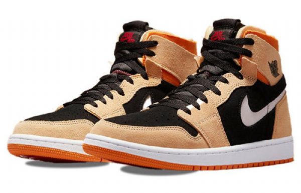 Nike Air Jordan 1 High Tops Zoom Comfort Pumpkin Spice Retro Basketbalové Boty Pro Muže Hnědé