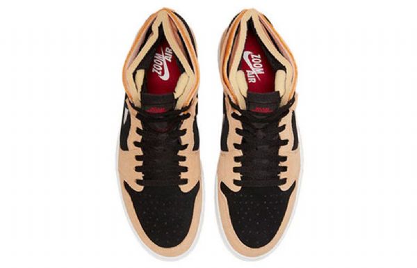 Nike Air Jordan 1 High Tops Zoom Comfort Pumpkin Spice Retro Basketbalové Boty Pro Muže Hnědé
