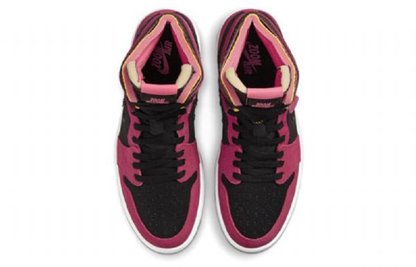 Nike Air Jordan 1 High Tops Zoom Comfort Retro Basketbalové Boty Pro Muže Černá Vínová