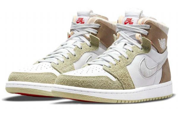 Nike Air Jordan 1 High Tops Zoom Comfort Retro Basketbalové Boty Pro Ženy Olivově Zelená