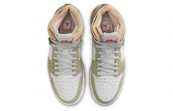 Nike Air Jordan 1 High Tops Zoom Comfort Retro Basketbalové Boty Pro Ženy Olivově Zelená