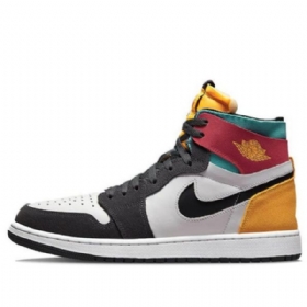 Nike Air Jordan 1 High Tops Zoom Pohodlné Antracitové Retro Basketbalové Boty Pro Muže Vícebarevné