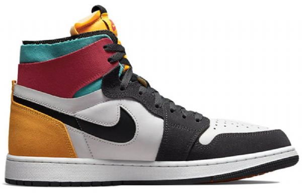 Nike Air Jordan 1 High Tops Zoom Pohodlné Antracitové Retro Basketbalové Boty Pro Muže Vícebarevné