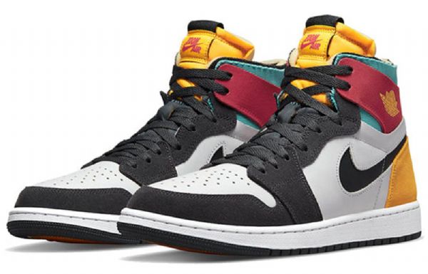 Nike Air Jordan 1 High Tops Zoom Pohodlné Antracitové Retro Basketbalové Boty Pro Muže Vícebarevné