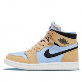 Nike Air Jordan 1 High Tops Zoom Pohodlné Vysoké Topy Retro Basketbalové Boty Pro Ženy Modrá