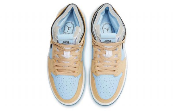 Nike Air Jordan 1 High Tops Zoom Pohodlné Vysoké Topy Retro Basketbalové Boty Pro Ženy Modrá