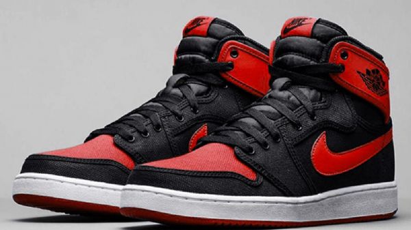 Nike Air Jordan 1 Ko Široké Boty Pro Muže Černo-červené