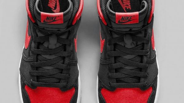 Nike Air Jordan 1 Ko Široké Boty Pro Muže Černo-červené