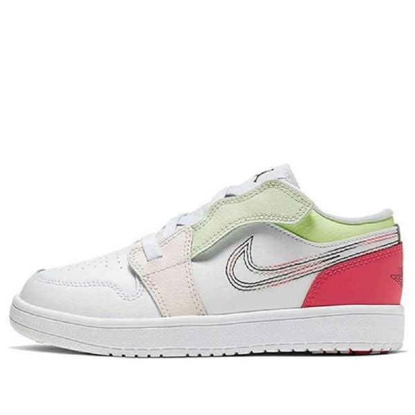 Nike Air Jordan 1 Low Tops Alt Ps Retro Basketbalové Boty Pro Děti Bílé