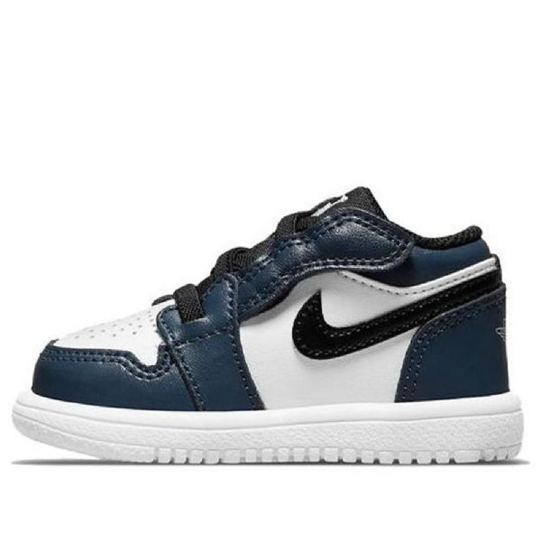 Nike Air Jordan 1 Low Tops Alt Td Retro Basketbalové Boty Pro Děti Tmavě Modrá Modrý