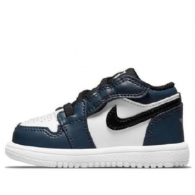 Nike Air Jordan 1 Low Tops Alt Td Retro Basketbalové Boty Pro Děti Tmavě Modrá Modrý