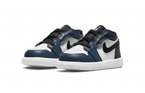Nike Air Jordan 1 Low Tops Alt Td Retro Basketbalové Boty Pro Děti Tmavě Modrá Modrý