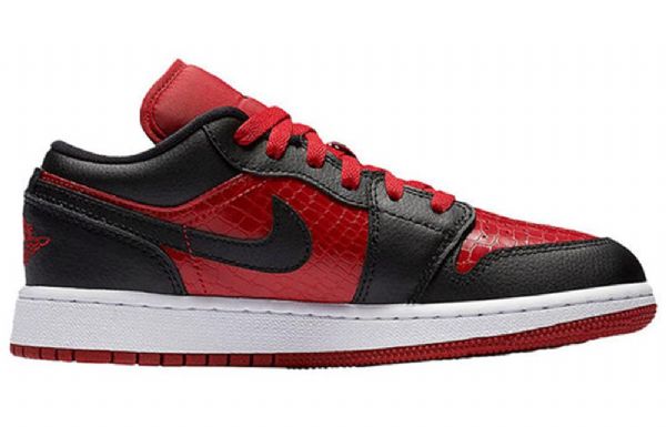 Nike Air Jordan 1 Low Tops Bg Retro Basketbalové Boty Pro Muže Červená Černá