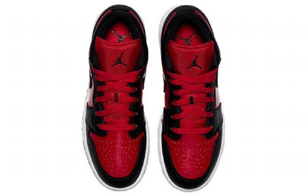 Nike Air Jordan 1 Low Tops Bg Retro Basketbalové Boty Pro Muže Červená Černá