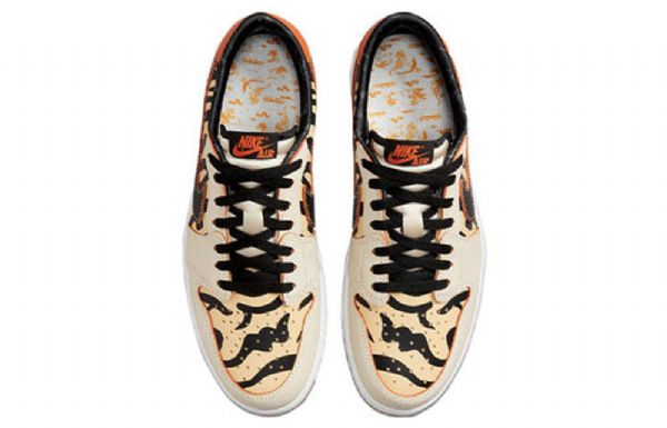 Nike Air Jordan 1 Low Tops Og Retro Basketbalové Boty Pro Muže Leopard Béžová