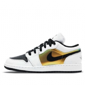 Nike Air Jordan 1 Low Tops Se Gs Retro Basketbalové Boty Pro Muže Bílá Černá