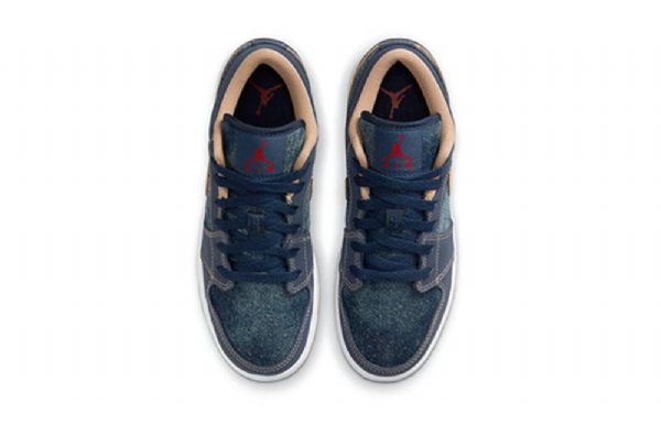 Nike Air Jordan 1 Low Tops Se Gs Retro Basketbalové Boty Pro Muže V Tmavě Modré Barvě