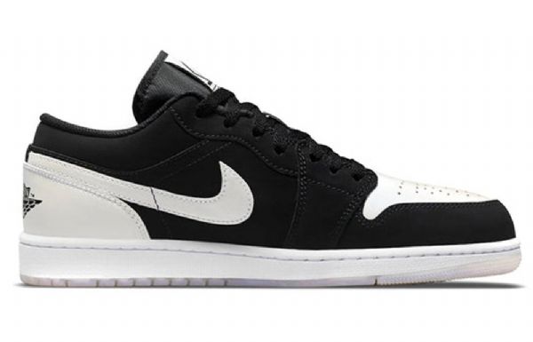 Nike Air Jordan 1 Low Tops Se Retro Basketbalové Boty Pro Muže Černá Bílý